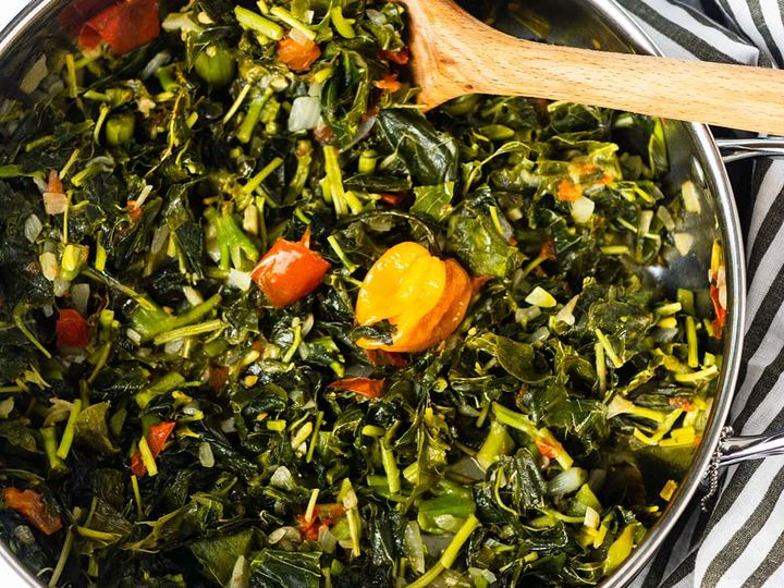 Steamed callaloo